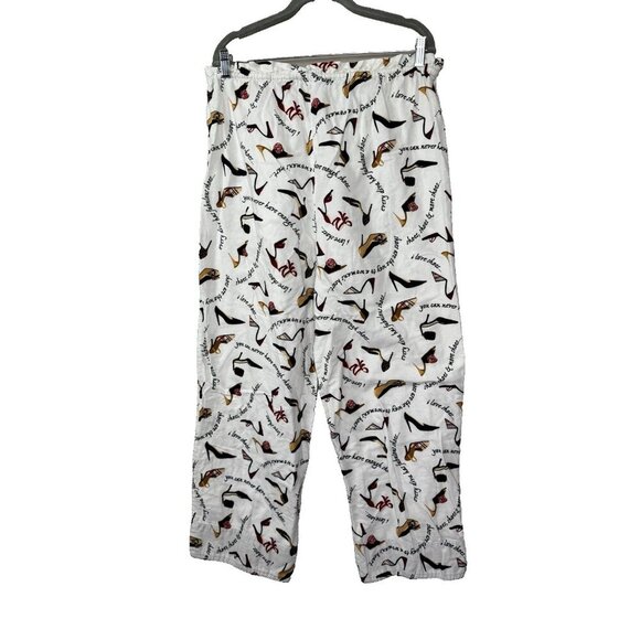 Delicates Designer Shoe Flannel M Pajama Set Red Leopard Nova Check Mobwife - Picture 5 of 16